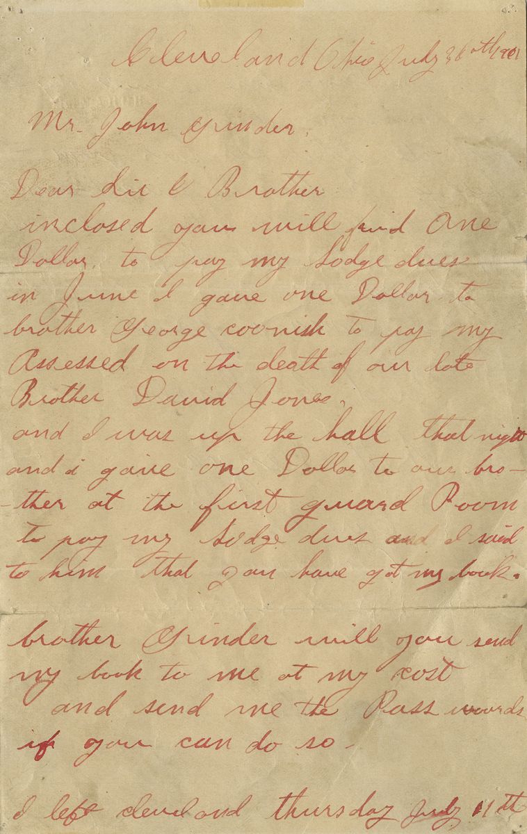 Incredibly Rare Czolgosz Letter – 5 Weeks Before He Assassinated McKinley – as "Fred Nobody"