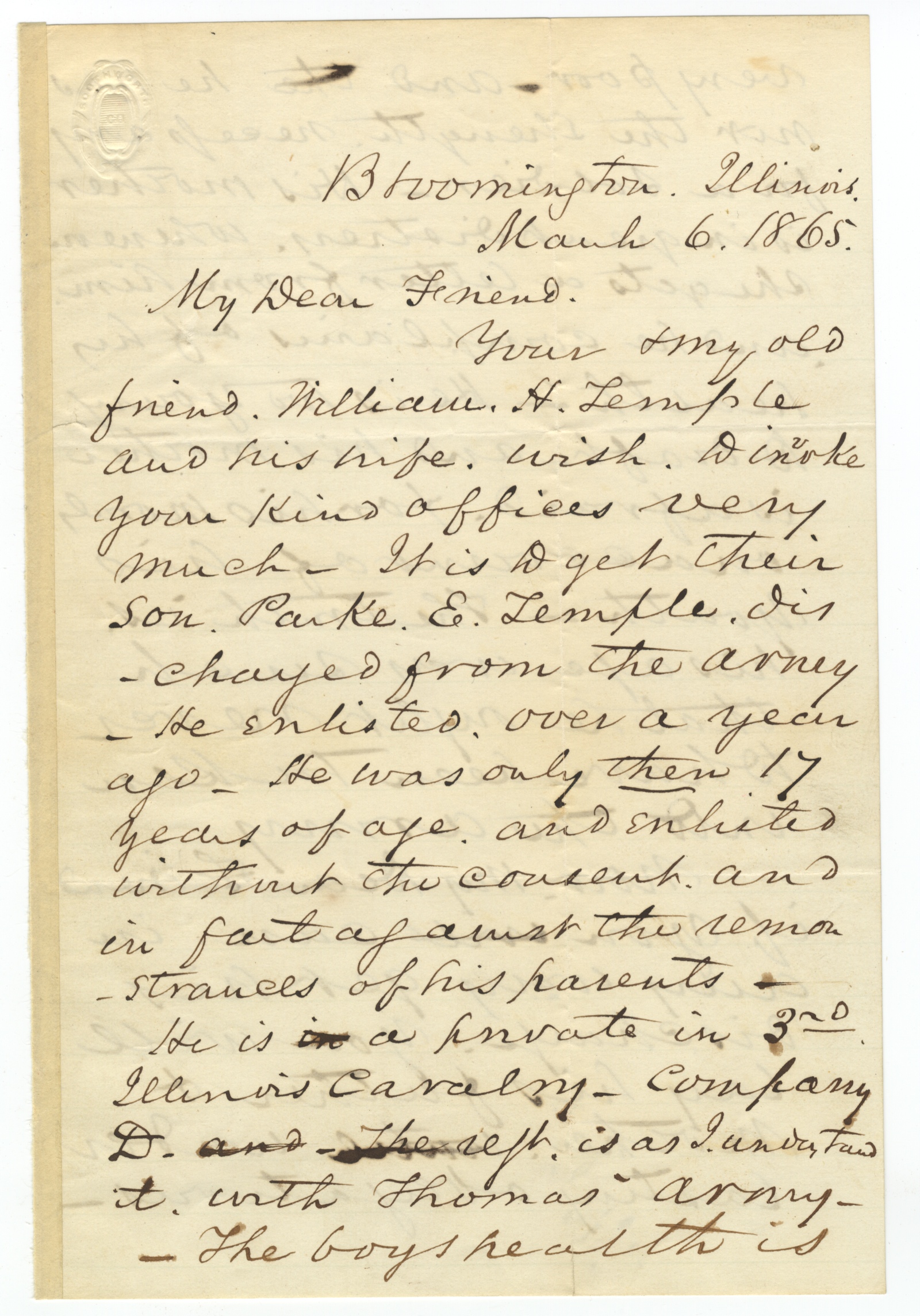 Three Days Before He is Assassinated, Abraham Lincoln Orders the Discharge of a Sickly Boy from the Army