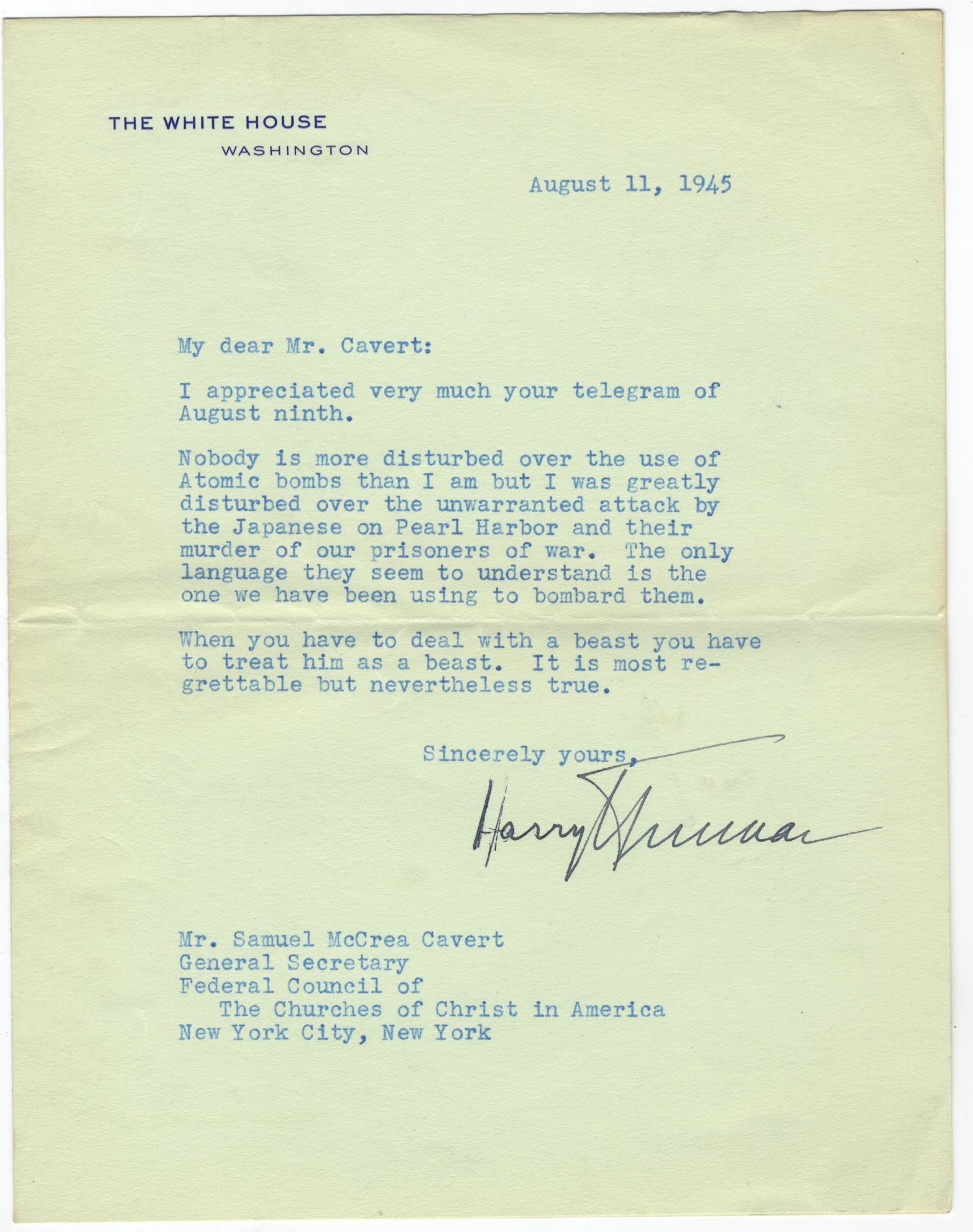 Truman Letters Letter Written by President Truman Sheds Light on Greeks & Truman Doctrine
