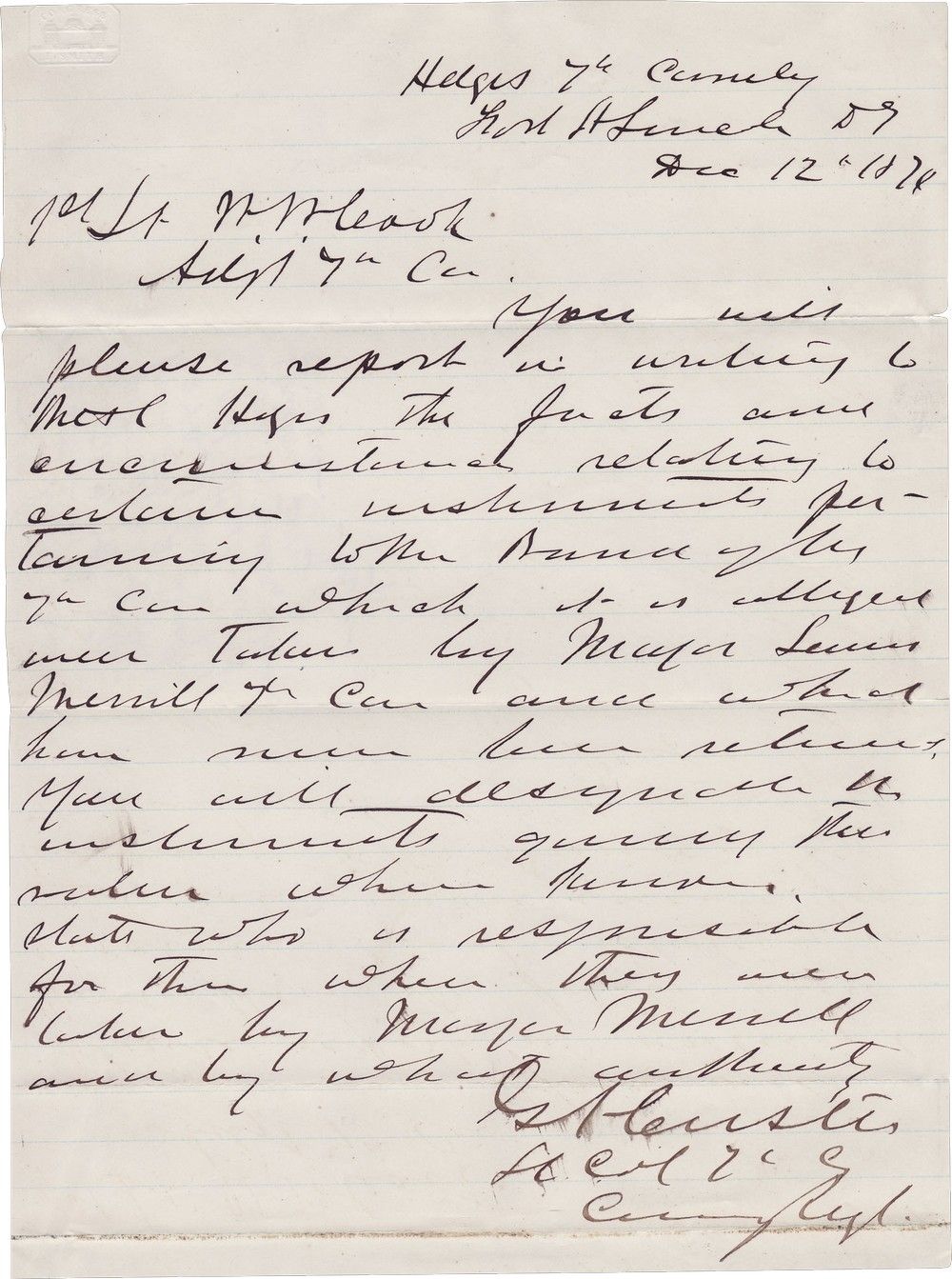 Custer Signs Off On Tobacco for Generals Who Died in Battle of Little ...