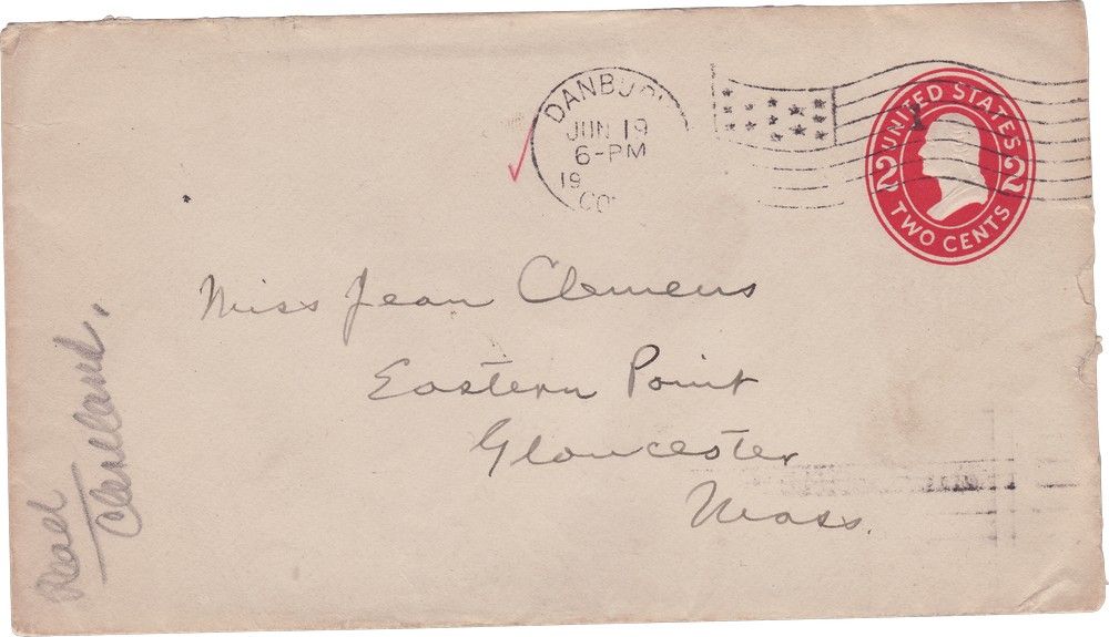 Mark Twain Writes to Jean Clemens of Home & Grover Cleveland