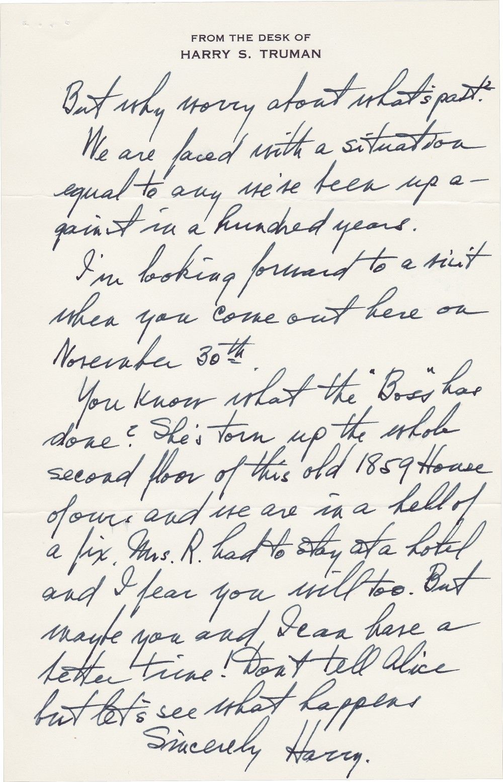 Truman Letters Harry Truman Letter on JFK Winning Presidential Election 1960 | Shapell ...