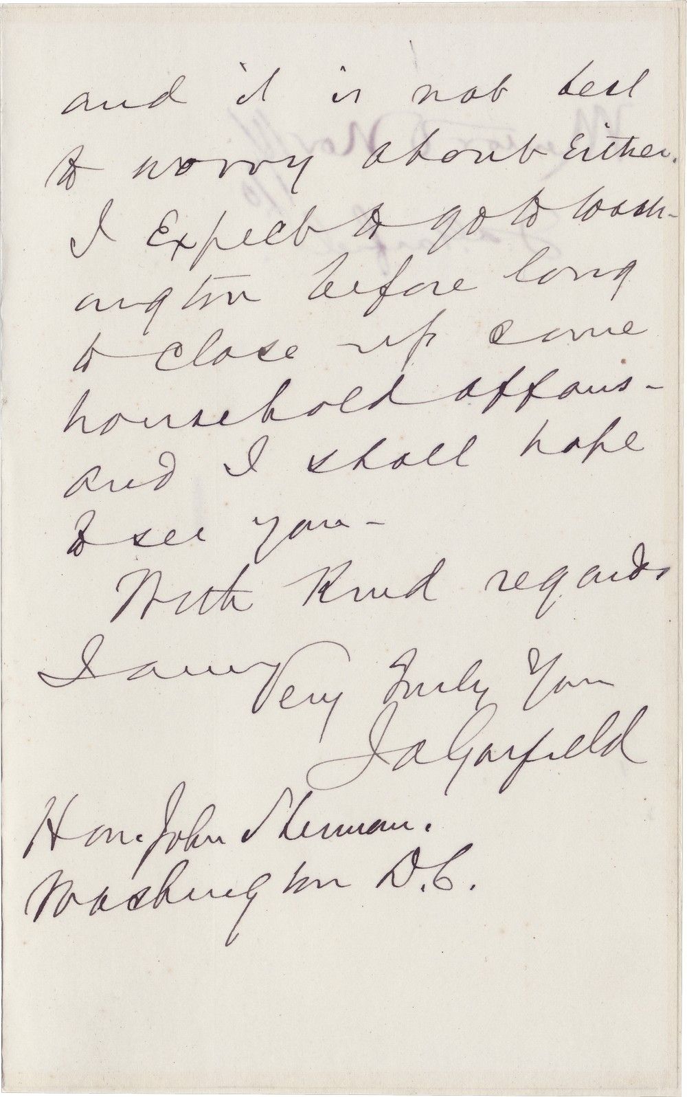 James Garfield on Assassination in Foreboding Letter -or- James ...