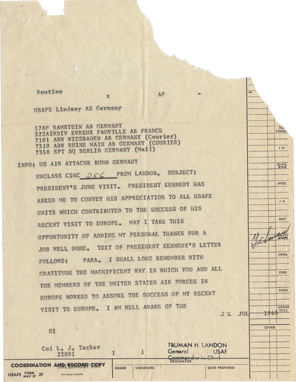 JFK Post Ich Bin Ein Berliner Speech Shapell Manuscript Foundation