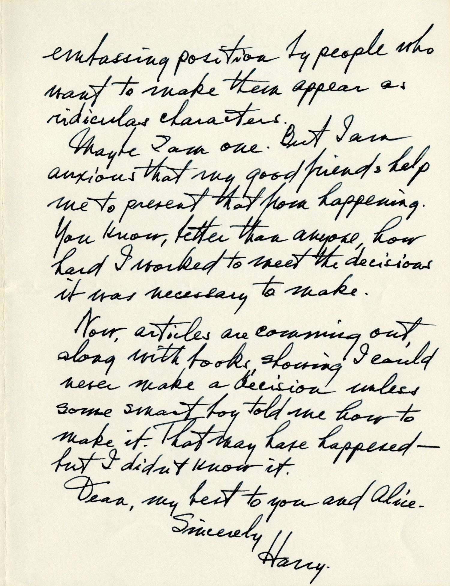 Harry Truman Seeks to Protect His Legacy | Shapell Manuscript Foundation