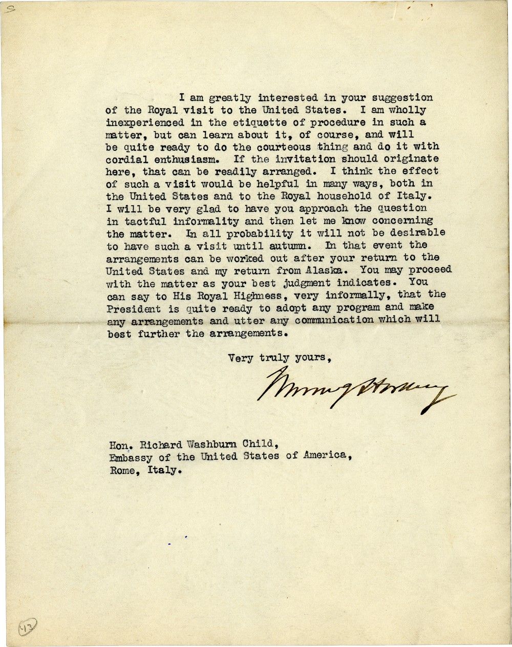 Warren Harding Writing President Warren G. Hardings Last Days and Plans, June 1923