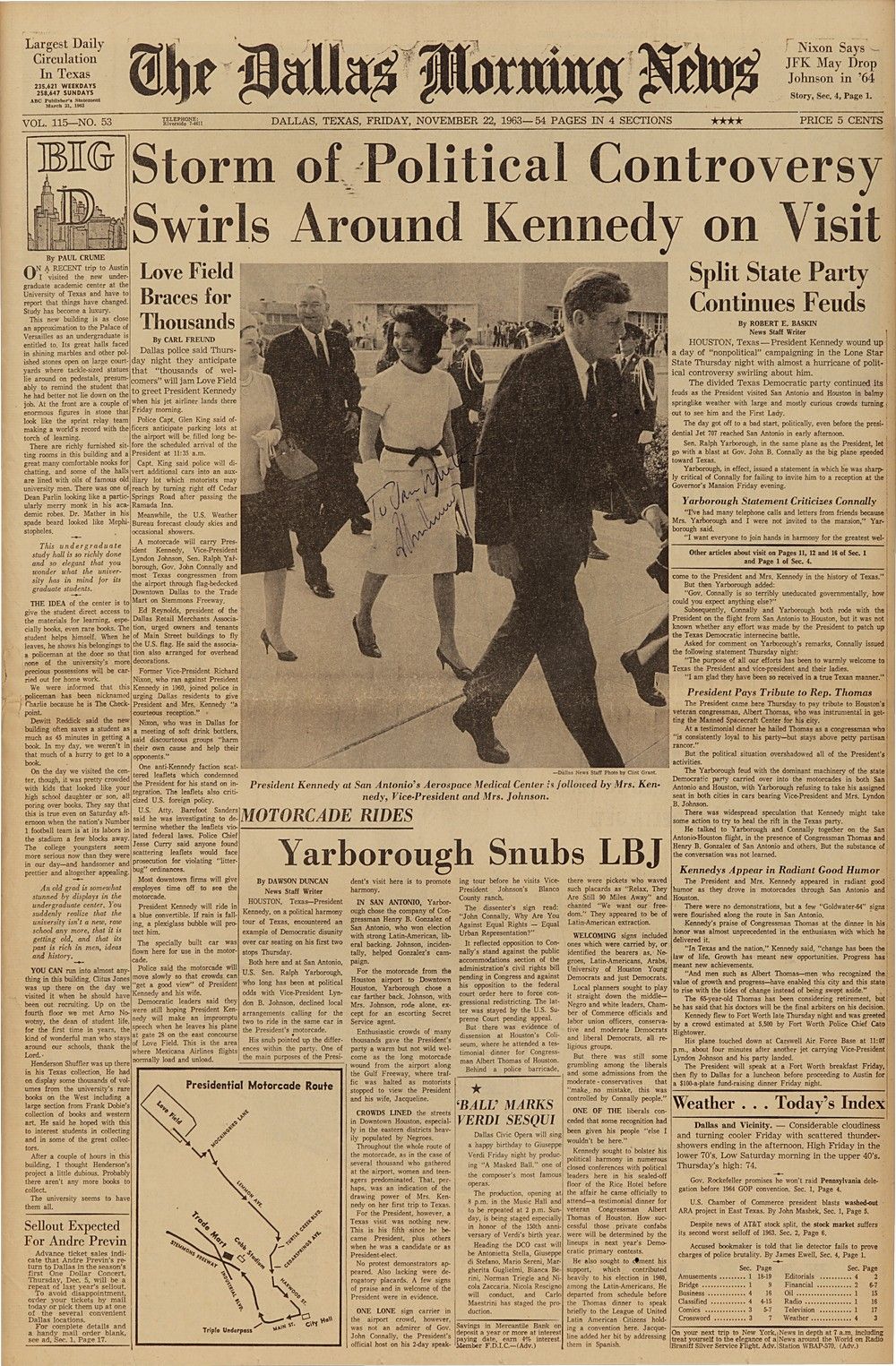 John F Kennedy Assassination Newspaper