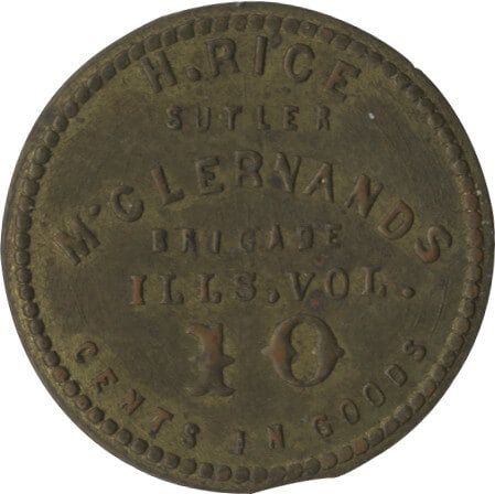 Rare Henry Rice Civil War Sutler Coin