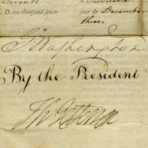 George Washington And Thomas Jefferson Signed Document: Trilingual Ships Papers