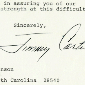 Jimmy Carter Condolence Letter To Widow Of Marine Killed In Failed 1980 Iranian Hostage Rescue