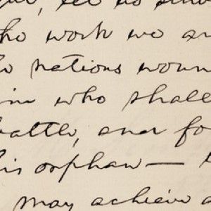 Lincoln's Second Inaugural Address Transcript & With Malice Toward None Quote in Autograph