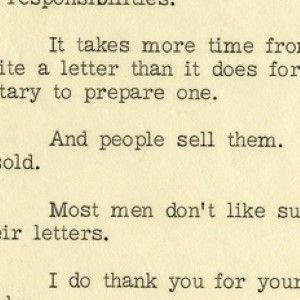 Important People, Hoover Explains, Don't Have Time to Write Longhand - Or Like Their Letters Being Sold