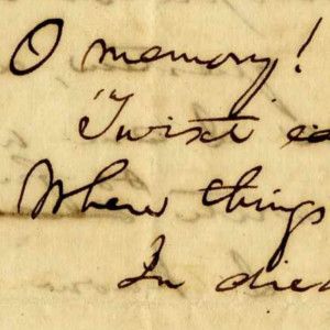 Abraham Lincoln's Scarce Reference to Deaths of Mother and Sister, With Accompanying Poem About Memory